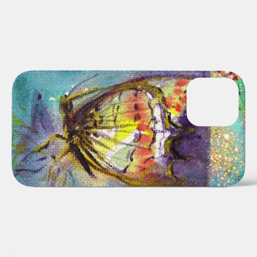 MAGISCHE BUTTERFLES IN BLUE GOLD SPARKLES Case-Mate iPhone CASE (Achterkant (horizontaal))