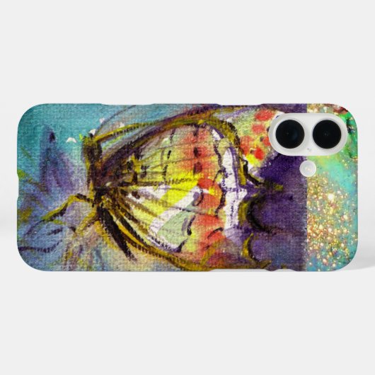 MAGISCHE BUTTERFLES IN BLUE GOLD SPARKLES Case-Mate iPhone CASE (Achterkant (horizontaal))