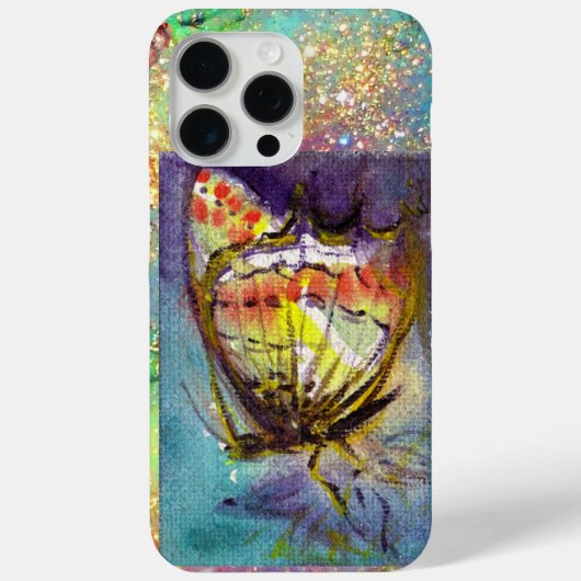MAGISCHE BUTTERFLES IN BLUE GOLD SPARKLES Case-Mate iPhone CASE (Achterkant)