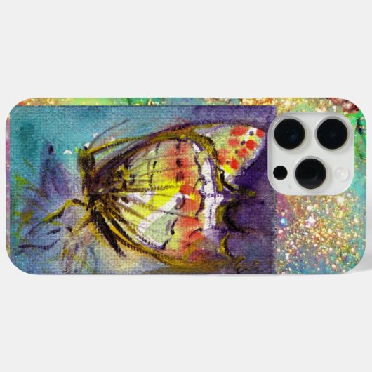MAGISCHE BUTTERFLES IN BLUE GOLD SPARKLES Case-Mate iPhone CASE (Achterkant (horizontaal))