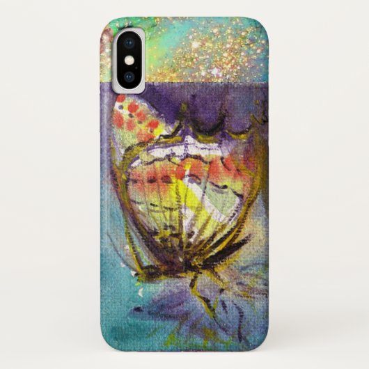 MAGISCHE BUTTERFLES IN BLUE GOLD SPARKLES Case-Mate iPhone CASE (Achterkant)