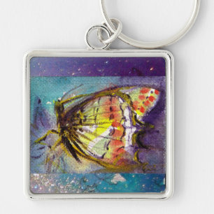 MAGISCHE BUTTERFLES IN BLUE SPARKLES SLEUTELHANGER