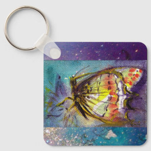 MAGISCHE BUTTERFLES IN BLUE SPARKLES SLEUTELHANGER