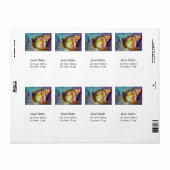 MAGISCHE BUTTERFLES IN BLUE White Etiket (Full Sheet)
