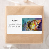 MAGISCHE BUTTERFLES IN BLUE White Etiket (Insitu)