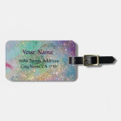 MAGISCHE BUTTERFLES IN GOUDEN SPARKLES BAGAGELABEL (Voorkant horizontaal)