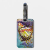 MAGISCHE BUTTERFLES IN GOUDEN SPARKLES BAGAGELABEL (Achterkant verticaal)