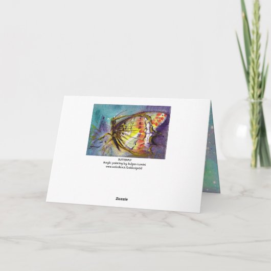 MAGISCHE BUTTERFLES / Moederdag Kaart (Achterkant)
