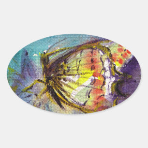 MAGISCHE BUTTERFLES OVALE STICKER