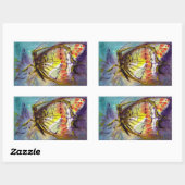 MAGISCHE BUTTERFLES RECHTHOEKIGE STICKER (Vel)