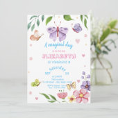 Magische Butterflies gestreept op zaterdag Kaart (Staand voorkant)