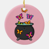 Magische Butterflies uit een Cauldron Keramisch Ornament (Achterkant)