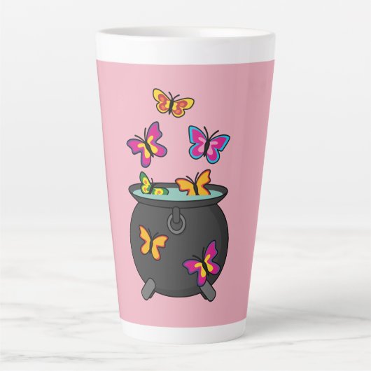 Magische Butterflies uit een Cauldron Latte Mok (Voorkant)