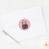 Magische Butterflies uit een Cauldron Ronde Sticker (Envelop)
