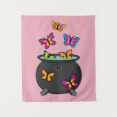 Magische Butterflies uit een Cauldron Wandkleed (Voorkant)