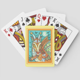MAGISCHE CANDY CORN DRAAK, HALLOWEEN FANTASIEBEZIE POKERKAARTEN
