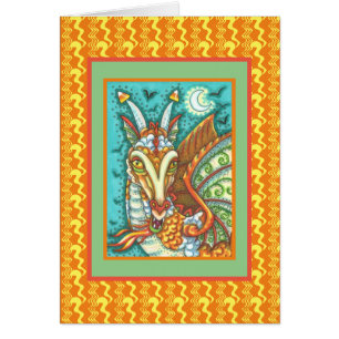 MAGISCHE CANDY CORN DRAAK, HALLOWEEN FANTASIEKAART