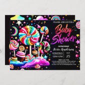 Magische Candyland Baby shower Kaart (Voorkant / Achterkant)