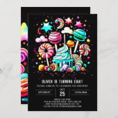 Magische Candyland Extravaganza Verjaardag Kaart (Voorkant / Achterkant)