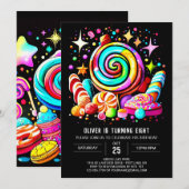 Magische Candyland kleurrijke verjaardag Kaart (Voorkant / Achterkant)