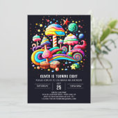 Magische Candyland Verjaardag Kaart (Staand voorkant)