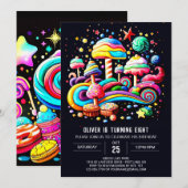 Magische Candyland Verjaardag Kaart (Voorkant / Achterkant)