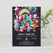 Magische Candyland Verjaardag Kaart (Staand voorkant)