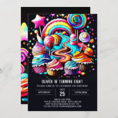 Magische Candyland Verjaardag Kaart (Voorkant / Achterkant)