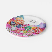Magische Candyland Verjaardag Papieren Bordje (Gekanteld)