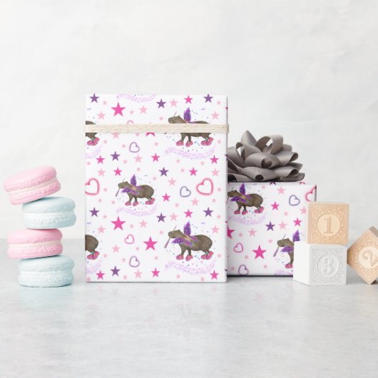 Magische capyfairy cadeaupapier (Baby Shower)