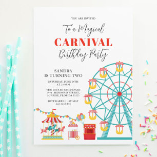 Magische carnaval Birthday Kaart