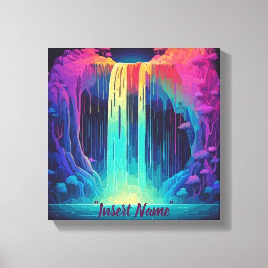 Magische cascade, boeiende sereniteit canvas afdruk (Voorkant)