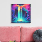 Magische cascade, boeiende sereniteit canvas afdruk (Insitu (Woonkamer))