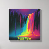 Magische cascade, boeiende sereniteit canvas afdruk (Voorkant)