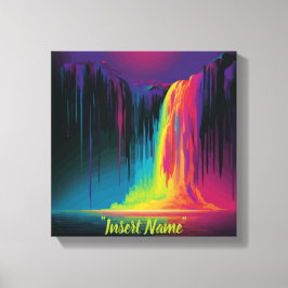 Magische cascade, boeiende sereniteit canvas afdruk