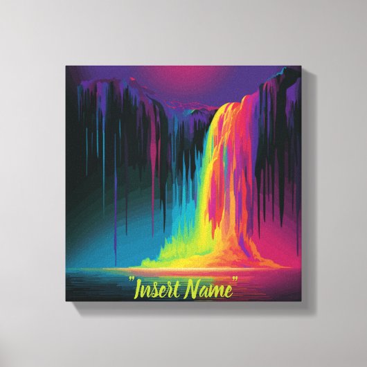 Magische cascade, boeiende sereniteit canvas afdruk (Voorkant)