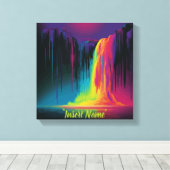 Magische cascade, boeiende sereniteit canvas afdruk (Insitu (Houten vloer))