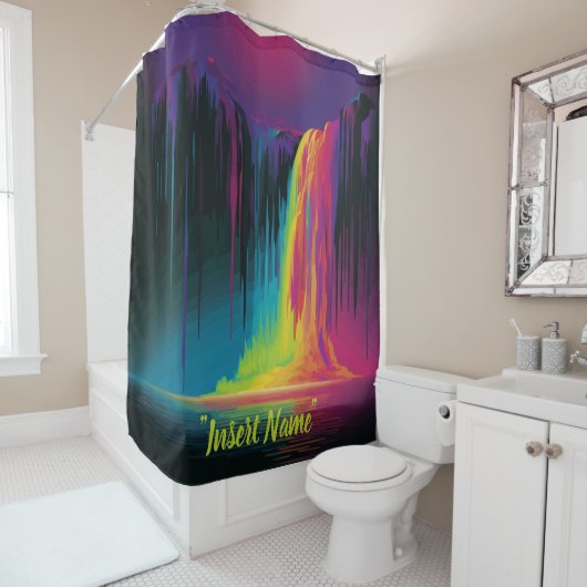 Magische cascade, boeiende sereniteit douchegordijn (In situ)