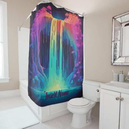 Magische cascade, boeiende sereniteit douchegordijn (In situ)