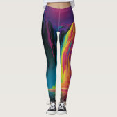 Magische cascade, boeiende sereniteit leggings (Voorkant)