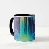 Magische cascade, boeiende sereniteit mok (Voorkant links)