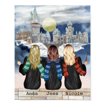 Magische Castle Wizard Portret, snijdbaar afdrukke