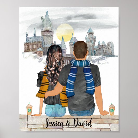 Magische Castle Wizard Portret, wizards afdrukken Poster (Voorkant)