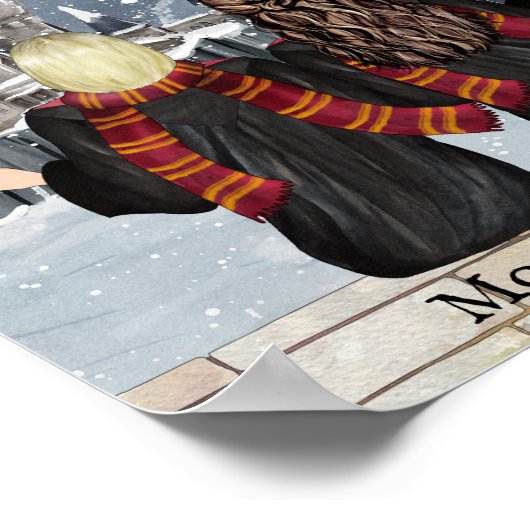 Magische Castle Wizard Portret, wizards afdrukken Poster (Hoek)