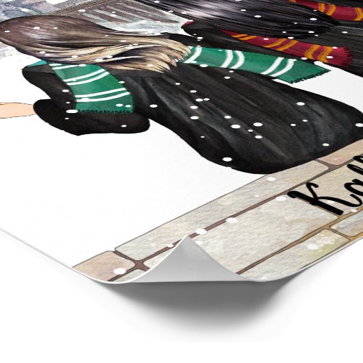 Magische Castle Wizard Portret, wizards afdrukken Poster (Hoek)