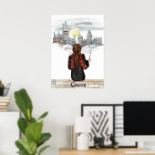 Magische Castle Wizard Portret, wizards afdrukken Poster (Thuiskantoor)