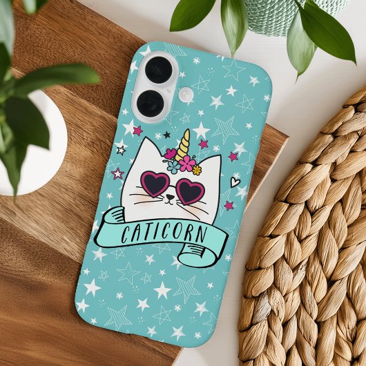 Magische Caticorn | Kawaii Cartoon Eenhoorn Kat Case-Mate iPhone Case