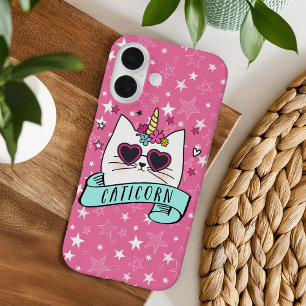 Magische Caticorn Kawaii Cat Unicorn iPhone 16 Hoesje