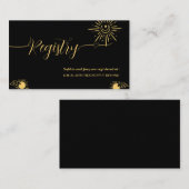 Magische Celestial Wedding Shower Gift Registry Informatiekaartje (Voorkant / Achterkant)