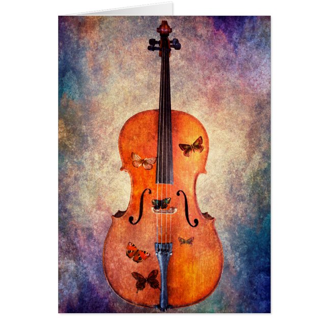 Magische cello met vlinders (Voorkant)